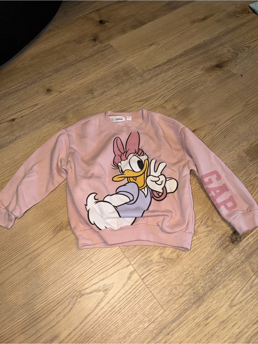 GAP Pink Daisy Duck Crewneck Sweatshirt